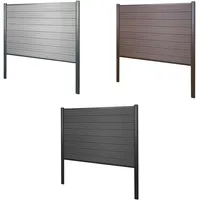heute wohnen WPC Sichtschutz 190 cm grau