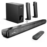 Ultimea Apollo S50 Teilbare 2-in-1 Soundbar für Fernseher, Soundbar 4,1 Kanal (Bluetooth 5.3, 200 W, Lautsprecher mit 3 EQ-Modi, Bass einstellbar, HDMI ARC, Optisch, Aux) schwarz