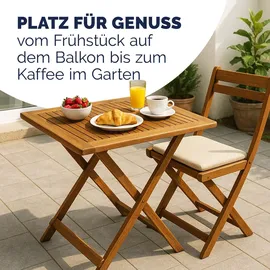 vidaXL Beistelltisch 70 x 70 x 73 cm braun klappbar