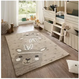 Natur Pur Teppich Natur Kids - Kinderteppich mit Alpaca Design, Rechteckig, handgetuftet beige 160 cm x 230 cm