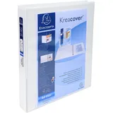 Exacompta Präsentationsringbuch KreaCover A4 25mm 4 Ringe weiß
