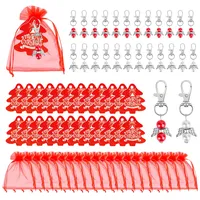Schutzengel Anhänger Weihnachtsgeschenke 24 stück, RUNEAY Gastgeschenke mit Organza Beutel Weihnachtsbaum Karte für Weihnachten, Kleine Weihnachtsgeschenke für Frauen, Kollegen, Kinder
