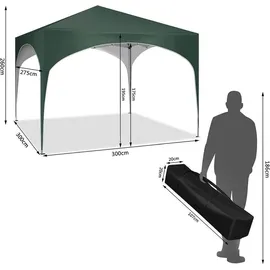 Woltu Faltpavillon 3 x 3 m Grün