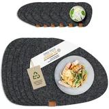 MIQIO Platzset Stone, waschbar, aus Filz, anthrazit, 40 x 32 cm
