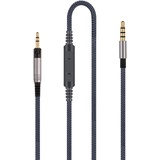 Audiokabel-Ersatz – kompatibel mit Sennheiser HD6 Mix, HD 7 DJ, HD 8 DJ-Kopfhörern und Samsung Galaxy Huawei Android mit Inline-Mikrofon und Lautstärkeregler