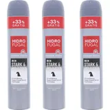 Hidrofugal 3 x Hidrofugal Men Stark & Anti Flecken Anti Transpirant Starker Schutz 3-Fac...