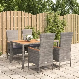 vidaXL Garten-Essgruppe 5-tlg. Grau