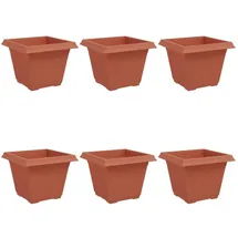 vidaXL Quadratischer Blumentopf 43 x 43 x 33,5 cm Ziegelrot