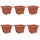 vidaXL Quadratischer Blumentopf 43 x 43 x 33,5 cm Ziegelrot