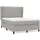 vidaXL Boxspringbett mit Matratze Hellgrau 140x200 cm Stoff