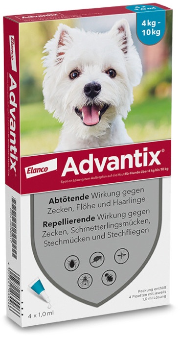 Advantix Spot-on für Hunde 4-10kg