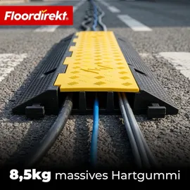 Floordirekt Kabelbrücke Vertex Kabelschutzbrücke 3-kanal bis 10 Tonnen Kabelrampe Mit Klappe