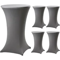 Trutzholm 5er Set Stehtischhusse Grau