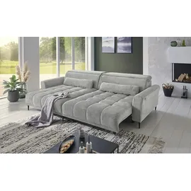 Möbel Kraft Eckcouch mit elektrischer Sitztiefenverstellung 2-Sitzer Grün