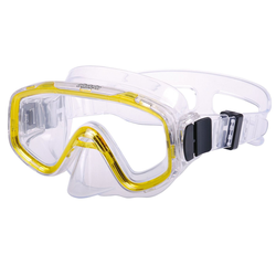 AQUAZON Taucherbrille AQUAZON FUN Junior Kids Schnorchelbrille, Taucherbrille, Schwimmbrille, Tauchmaske für Kinder, von 3-7 Jahren, sehr robust, tolle Paßform gelb