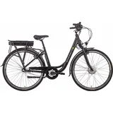 Saxonette Tiefeinsteiger E-Bike, Advanced Plus Elektrofahrrad ,SHIMANO Nabenschaltung, mit integr. Rahmenschloss, Rahmenhöhe 45cm, Schwarz - Schwarz