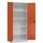 Classix Stahlschrank X-530334 feuerrot, lichtgrau 80,0 x 38,0 x 180,0 cm, aufgebaut