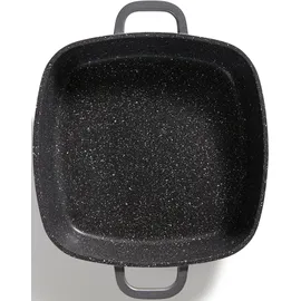 STONELINE Eckpfanne 24 x 24 cm graumit Aroma-Deckel