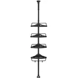 Songmics Duschregal 4 Ablagen 25 cm x 35 cm x 305 cm Schwarz