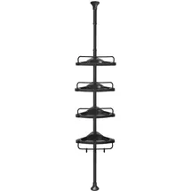 Songmics Duschregal 4 Ablagen 25 cm x 35 cm x 305 cm Schwarz
