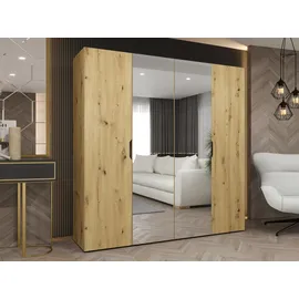 Mirjan24 Drehtürenschrank Malaga 200 x 202 x 52 cm Braun