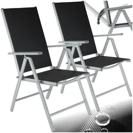 Tectake Gartenstuhl Marilena 67 x 56 x 105 cm silber 2 St.