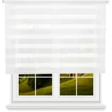 Wellhome Polyester Doppelrollo Tag Und Nacht 130 X 180 Cm - White - One Size