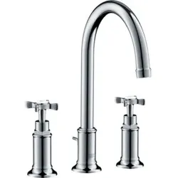 hansgrohe 3-Loch-Waschtischarmatur 180 Axor Montreux A 175mm, m Kreuzgr., Zugst.Abl.Gar., chr