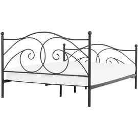 Beliani Metallbett Schwarz