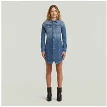 G-Star Pitched Hem Shirtkleid Blau 36