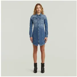 G-Star Pitched Hem Shirtkleid Blau 36