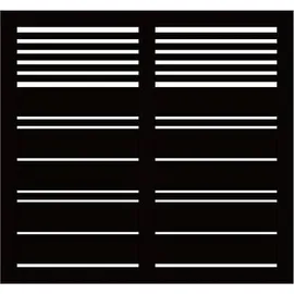 Plus Sichtschutzzaun Element Silence 120 x 110 cm schwarz grundiert
