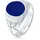 KUZZOI Ring Basic Herren Siegelring Oval Emaille 925Er