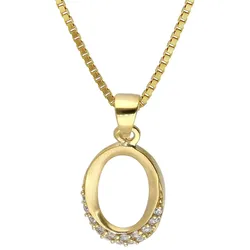 trendor 41551 Damen Schmuck-Anhänger Gold 333 mit Goldplattierter Silberkette, 42 cm