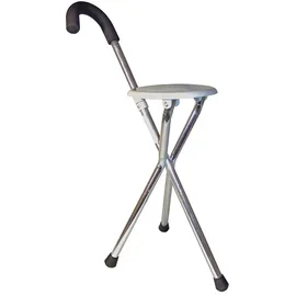 Rehaforum Medical Gehstock mit Sitzfläche grau