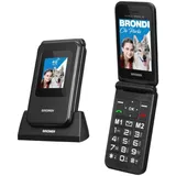 Brondi 10281080, 4G Dual SIM 2.8" Schwarz, Metall