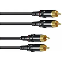SOMMER CABLE Cinch Kabel 2x2 3m sw Hicon
