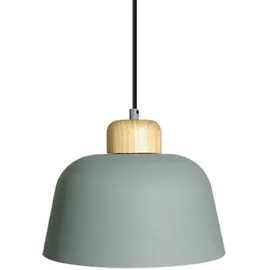 LEDKIA Pendelleuchte aus Metall und Holz Wawak Seladongrün,