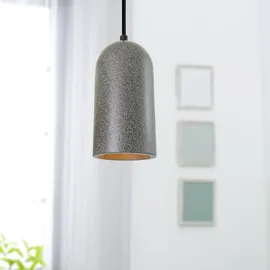Paco Home Altona 1-flg. E27 10 cm zylinderförmig grau/schwarz Beton