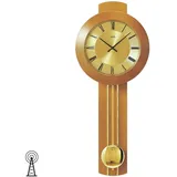 Funkwanduhr Wanduhr mit Pendel Funk Massivholz kirschbaumfarben lackiert