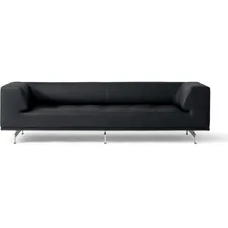 Fredericia Delphi Sofa - Model 4511, brushed aluminium / leder max 98 schwarz