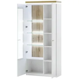 Sconto Kombivitrine Cali 88 x 38 x 197 cm Weiß