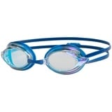 Zoggs Unisex-Adult Racer Titanium Swimming Goggles, Blue/Light Blue/Mirrored Clear