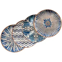 Mäser Iberico Blue Platzteller rund Blau/Weiß 4er Set