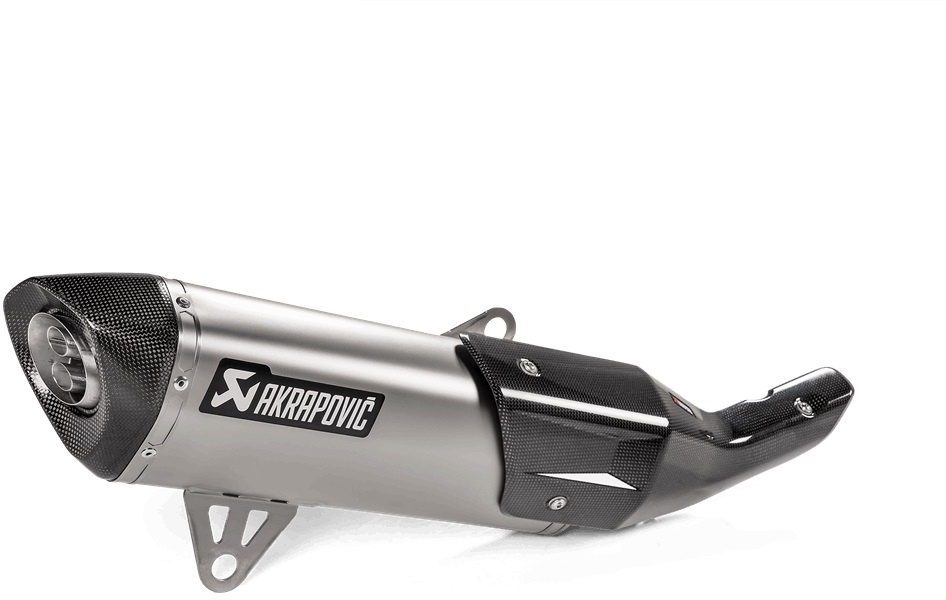 Akrapovic Slip-On Line Titanium Achterdemper, zilver