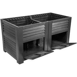 Pflanzen Kölle Hochbeet klassisch mit Staufächern 150 x 76 x 78 cm anthrazit