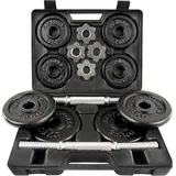 ScSPORTS® Kurzhantel Kurzhantel Set mit Koffer 15 - 20 kg schwarz