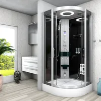 Komplettdusche Duschkabine Fertigdusche Dusche D58-23T0-EC 100x100 cm mit 2K Scheiben Versiegelung