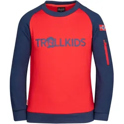 Kinder Sweatshirt Sandefjord Hellrot / Blau Gr. 116 - 6 Jahre