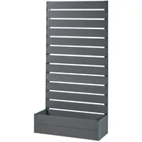 [en.casa] Pflanzkasten mit Sichtschutz Heerde 180 x 90 x 38 cm Grau